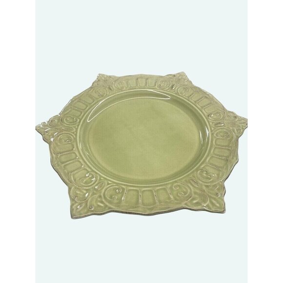 Vintage Sage Green Matceramica Serving Charger Plate - Picture 1 of 9